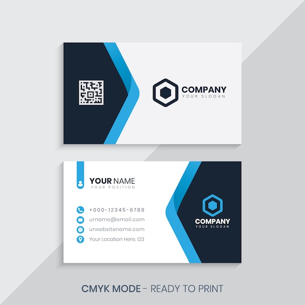 Blue elegant business card