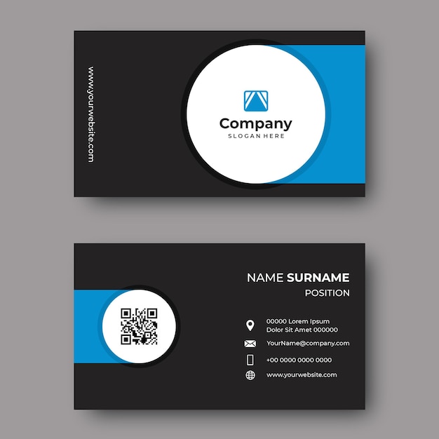 Blue elegant corporate card