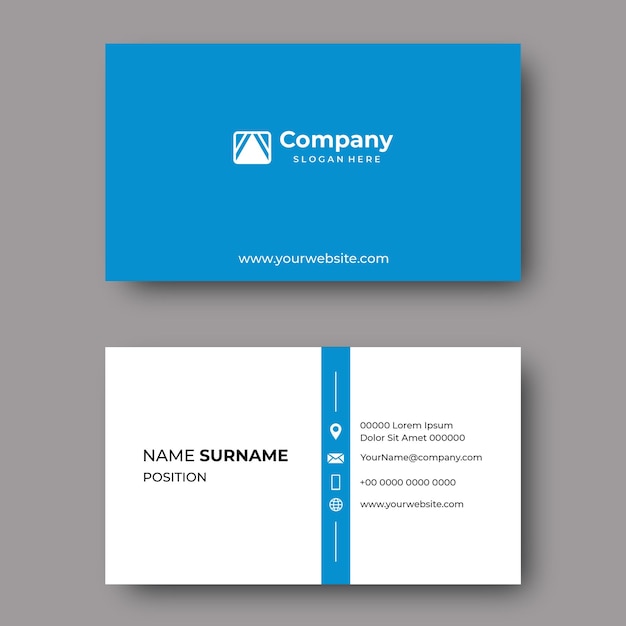 Blue elegant corporate card