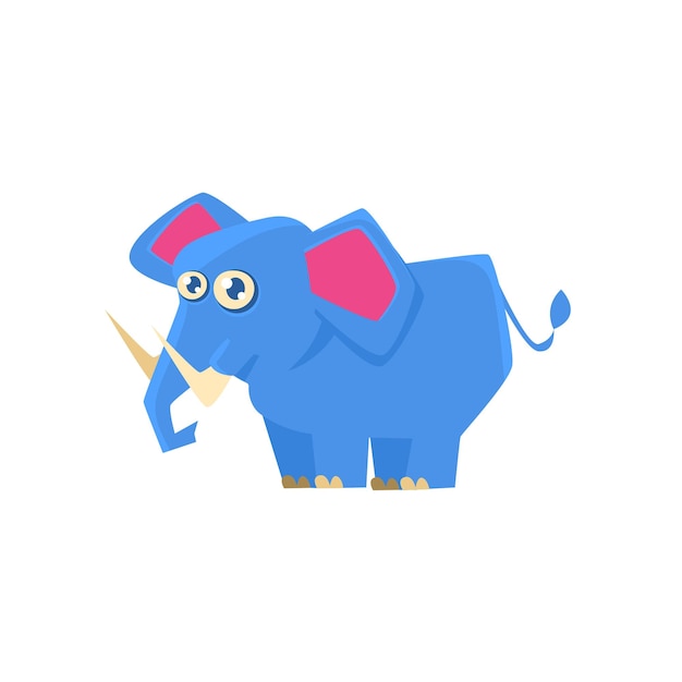 Blue Elephant Toy Exotic Animal Drawing