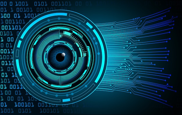 Blue eye cyber circuit board future technology