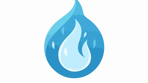 a blue fire drop with the water drop on it