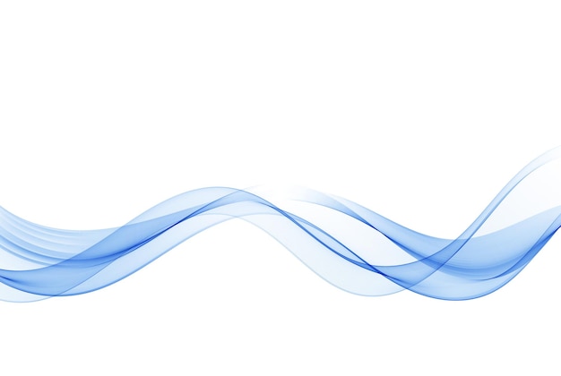 Blue flow lines for your designTransparent blue smooth wave Vector background