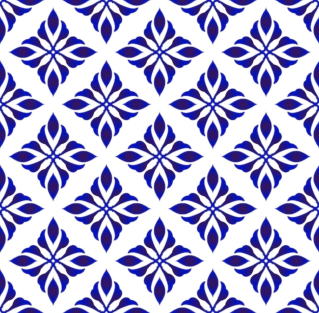 blue flower pattern