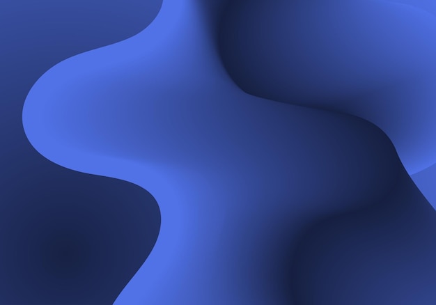 Blue fluid wave. Duotone geometric compositions with gradient 3d flow shape. Innovation mode vector