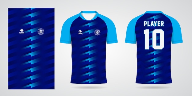 blue football jersey sport design template