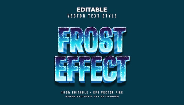 Blue Frost Text Style with Freeze Cold Effect