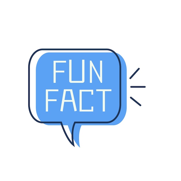 Blue fun fact infographic icon