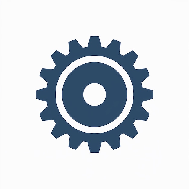 Vector a blue gear or cogwheel