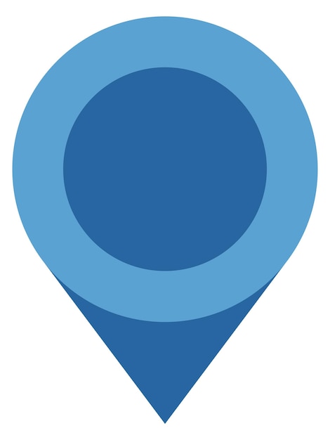 Blue geo pin icon Map pointer symbol