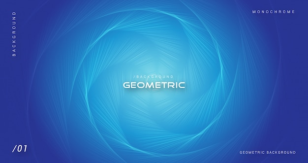 Blue Geometric Abstract Hexagonal Background