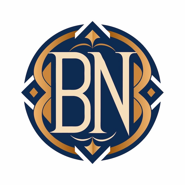 a blue and gold logo with the letters b and b on it