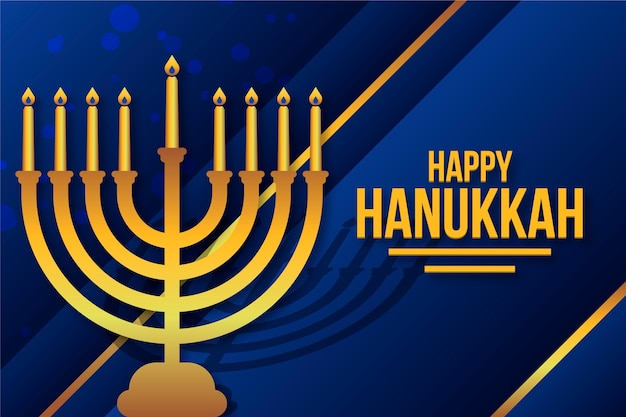 Blue and golden hanukkah