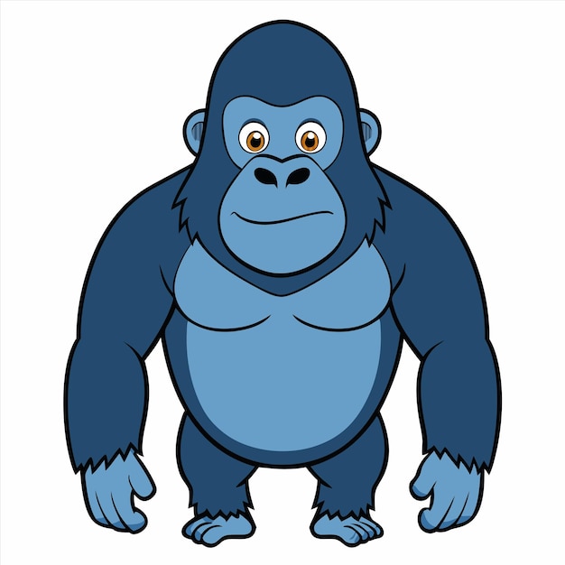 a blue gorilla with a big smile on his face