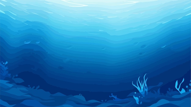 Vector blue gradient background deep sea abstract