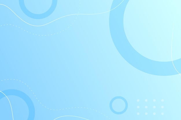 A blue gradient background with circles