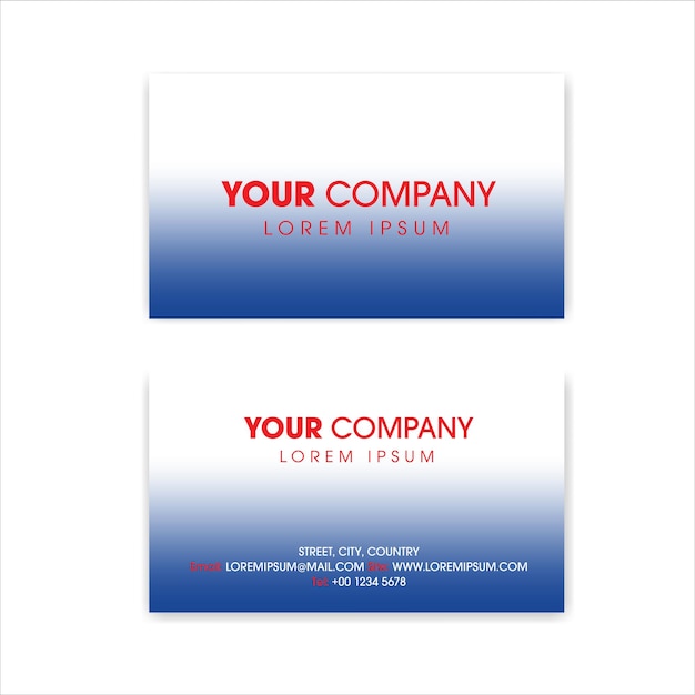 blue gradient business card