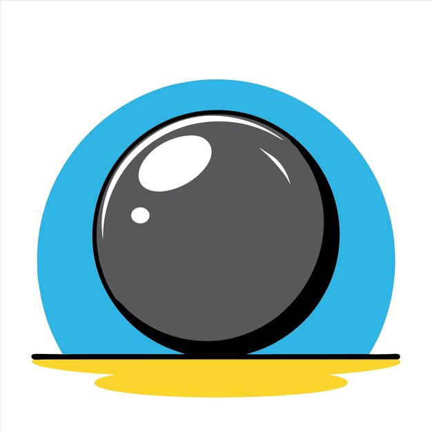 Vector a blue and gray ball with a blue background with a blue circle on it