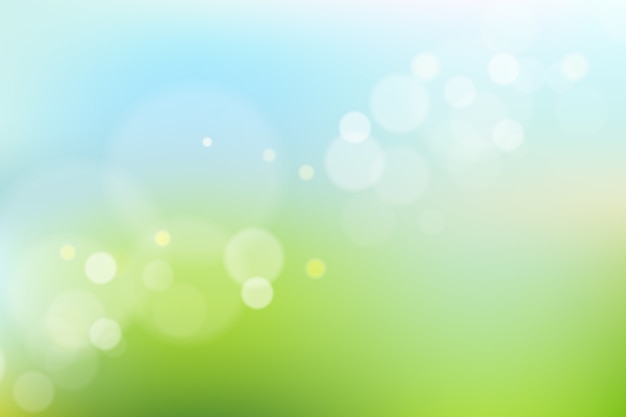 Blue and green gradient background with bokeh effect