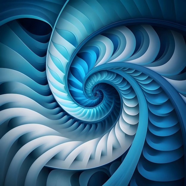 Blue Green Gradient Vortex as abstract background wallpaper