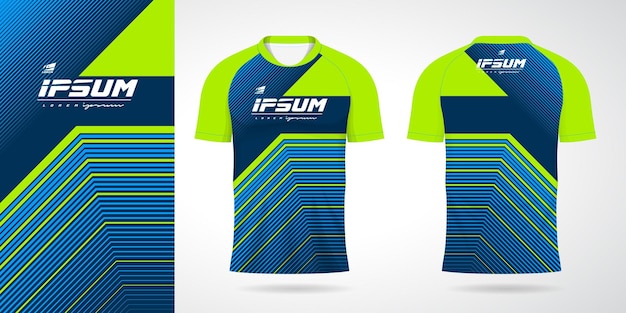 blue green jersey sport design template