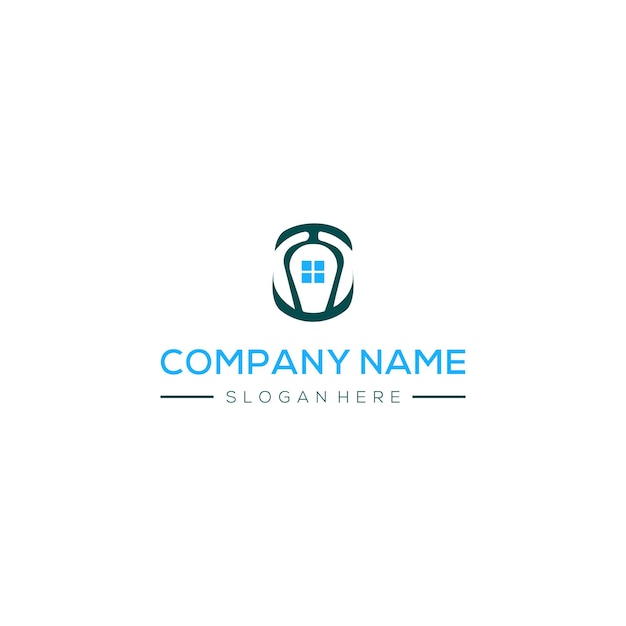 Vector blue and green logo for a dental clinic