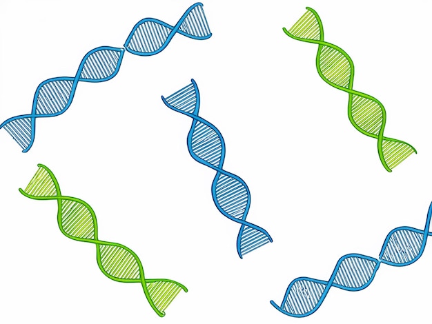 Vector a blue and green spiral is shown on a white background