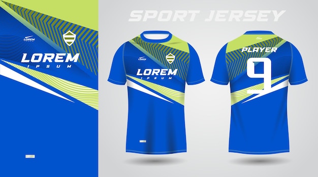 blue green t-shirt sport jersey design