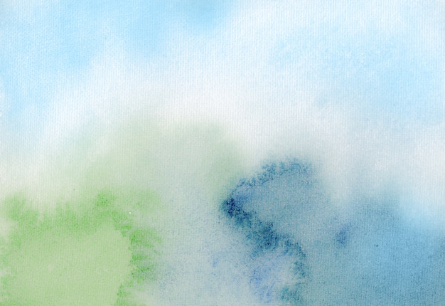 Vector blue and green watercolor texture abstract background