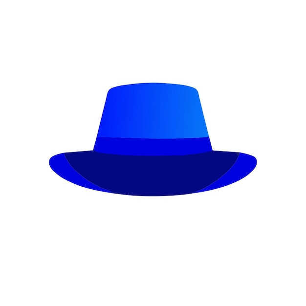 blue hat on a white background vector illustration