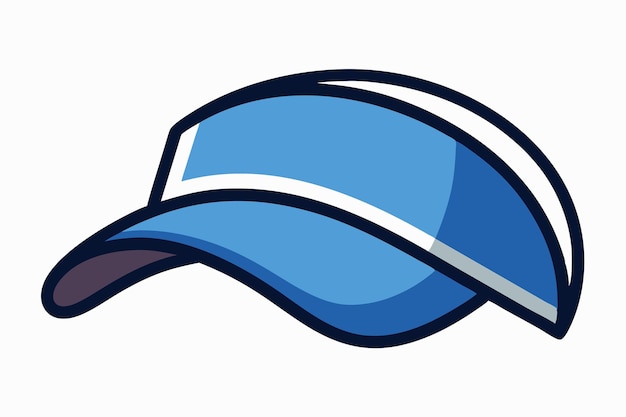 Vector a blue hat with a white stripe on it