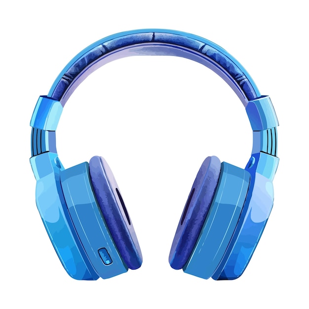 Vector blue headphone vector