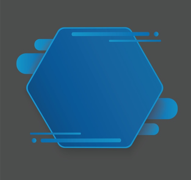 blue hexagon background template