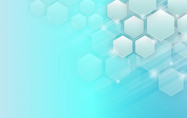 Blue Hexagons Background. Futuristic Background 