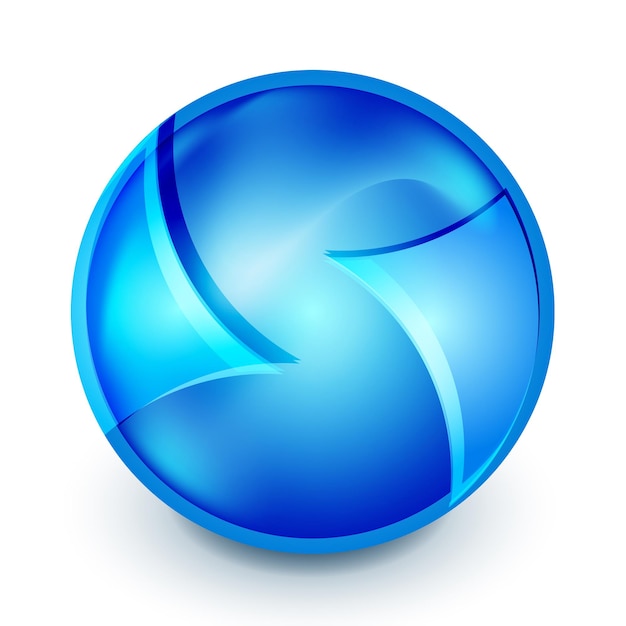 Blue hitech globe symbol