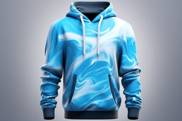 Vector a blue hoodie with a design of a hoodie