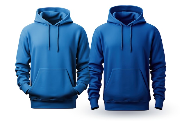 Vector a blue hoodie with the hood up and the hood up