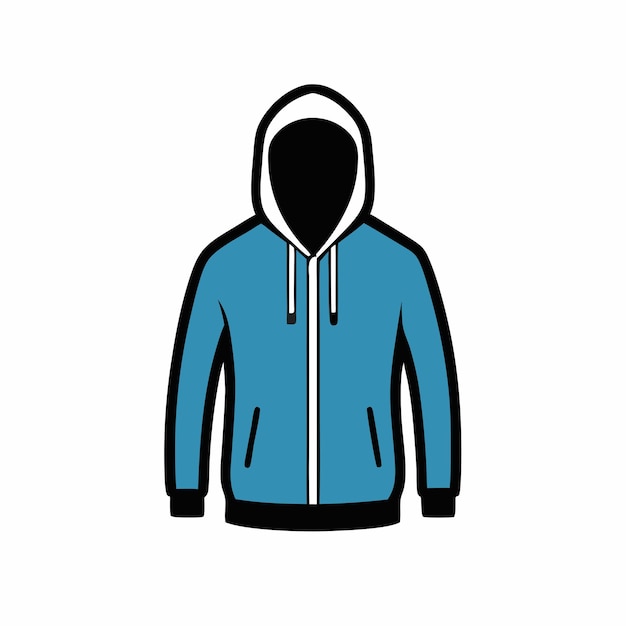 a blue jacket with a hood that says  hood