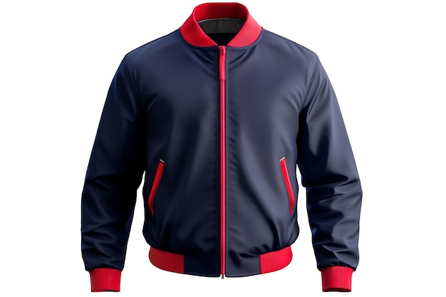 Vector a blue jacket with a red zipper and a red zipper