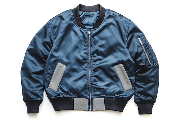 Vector a blue jacket with a zipper that says the brand name on it