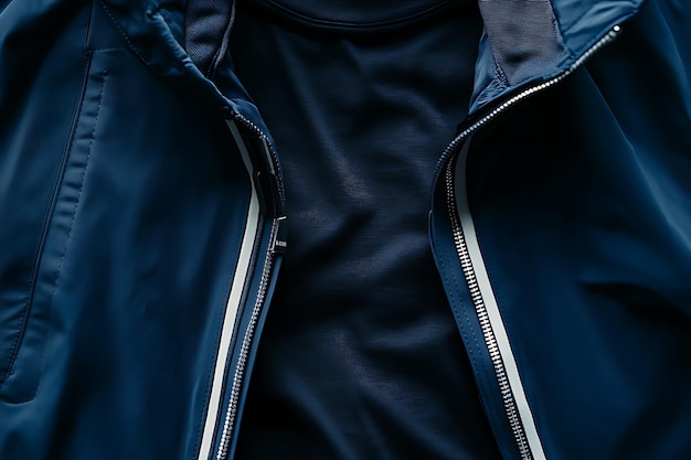 Vector a blue jacket with a zipper that says quot pocket quot