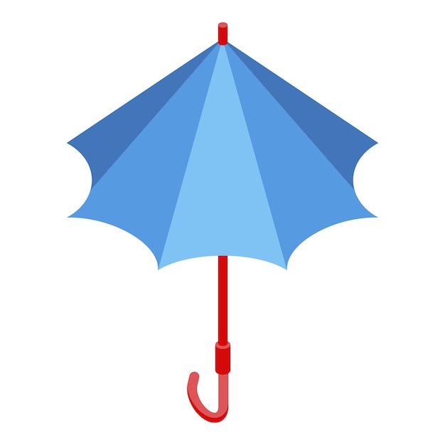 Blue kid umbrella icon Isometric of blue kid umbrella vector icon for web design isolated on white background