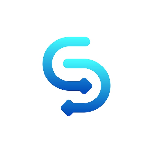 Blue letter S Logo Vector Design