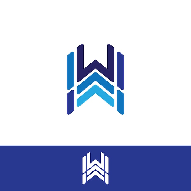 Blue Letter W Logo