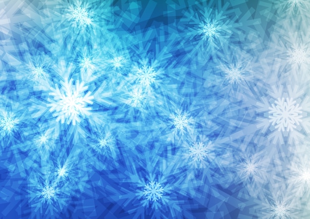 Blue Light Snowflakes or Crystal background