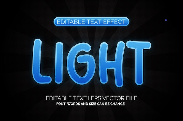 Blue light text effect