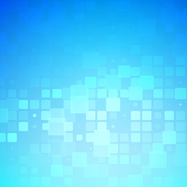 Blue and light turquoise glowing rounded tiles background