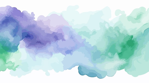 Blue Lilac and Green Abstract Watercolor Background