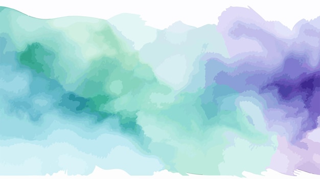 Blue Lilac and Green Abstract Watercolor Background