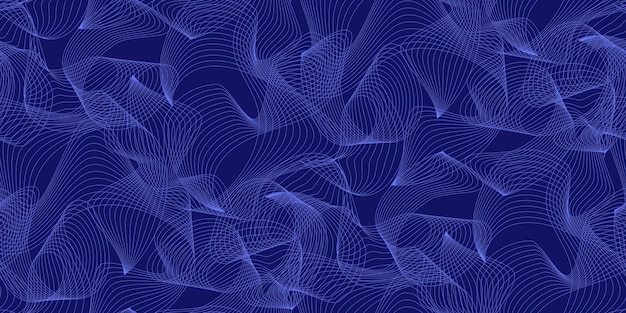 Vector blue lines seamless pattern